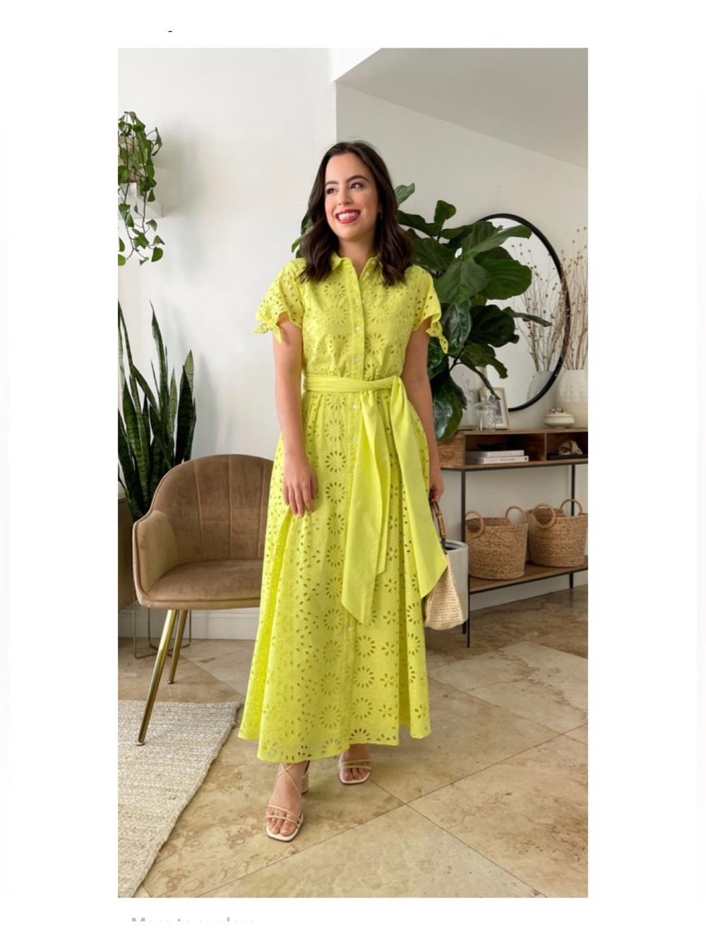 J.Crew Eyelet Tie Waist Dress